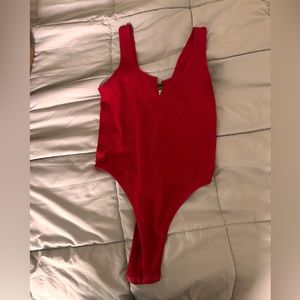 NEW red bodysuit one piece